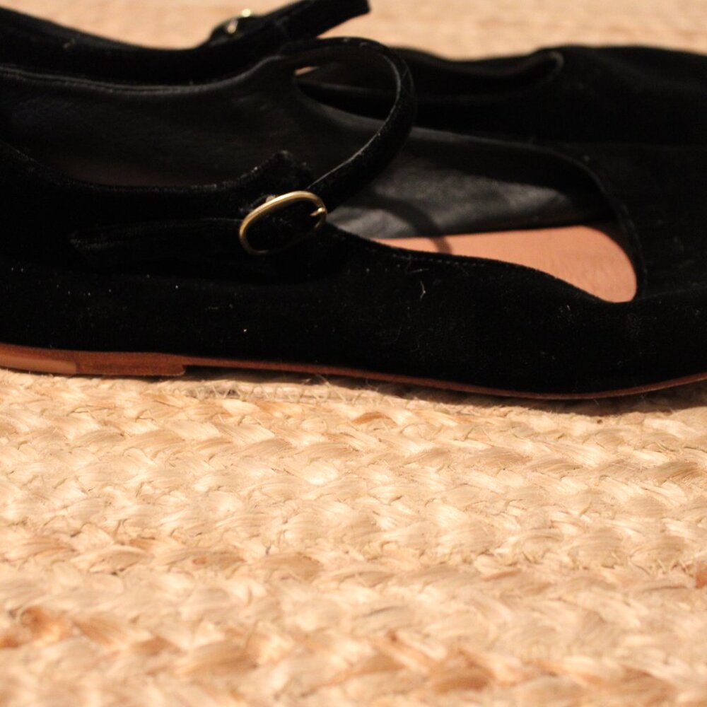Doen Black Velvet Mary Janes Size 41 - Picture 6 of 8